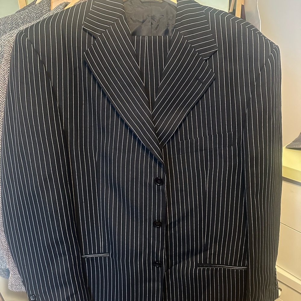Rialto Black Pinstripe Suit Jacket